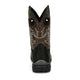 Justin Men's Chase 11" Nano Composite Toe Waterproof Western Work Boot - Black - WR4141 - Back View - Overlook Boots