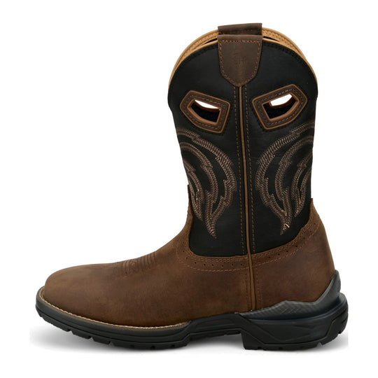Justin Men's Slickline 11" Soft Toe Waterproof Western Work Boot - Brown - WR4142 - Inside Profile - Overlook Boots