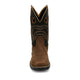 Justin Men's Slickline 11" Nano Composite Toe Waterproof Western Work Boot - Mocha - WR4143 - Front View - Overlook Boots