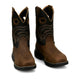 Justin Men's Slickline 11" Nano Composite Toe Waterproof Western Work Boot - Mocha - WR4143 - Pair - Overlook Boots