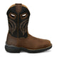 Justin Men's Slickline 11" Nano Composite Toe Waterproof Western Work Boot - Mocha - WR4143 - Side Profile - Overlook Boots