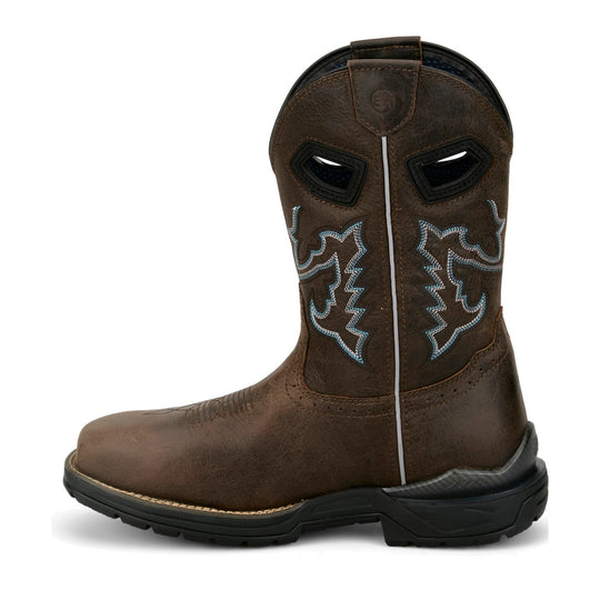 Justin Men's Apprentice 11" Nano Composite Toe Waterproof Western Work Boot - Brown - WR4147 - Inside Profile - Overlook Boots