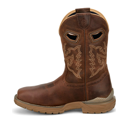Justin Men's Oilpatch 11" Nano Composite Toe Waterproof Western Work Boot - Tan - WR4149 - Inside Profile - Overlook Boots