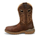 Justin Men's Oilpatch 11" Nano Composite Toe Waterproof Puncture Resistant Western Work Boot - Brown - WR4153 - Inside Profile - Overlook Boots