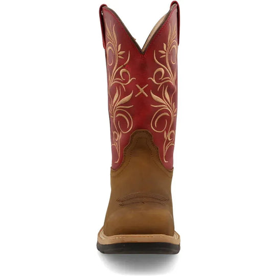 Twisted X Women's 11" Steel Toe Waterproof Western Work Boot - Latigo - WLCS003 - Overlook Boots