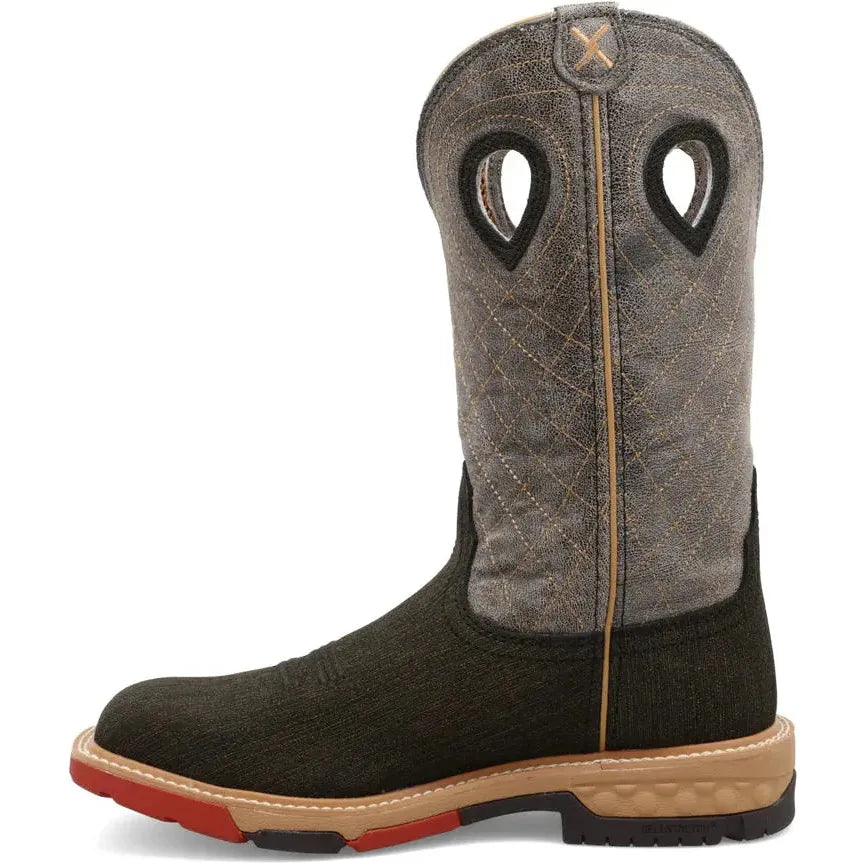 Twisted X Men's CellStretch 12" Alloy Toe Western Work Boot - Grey - MXBA002