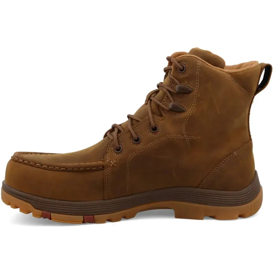 Twisted X Men's Oblique 6" Comp Toe Waterproof Western Work Boot - Saddle - MFSWNW1