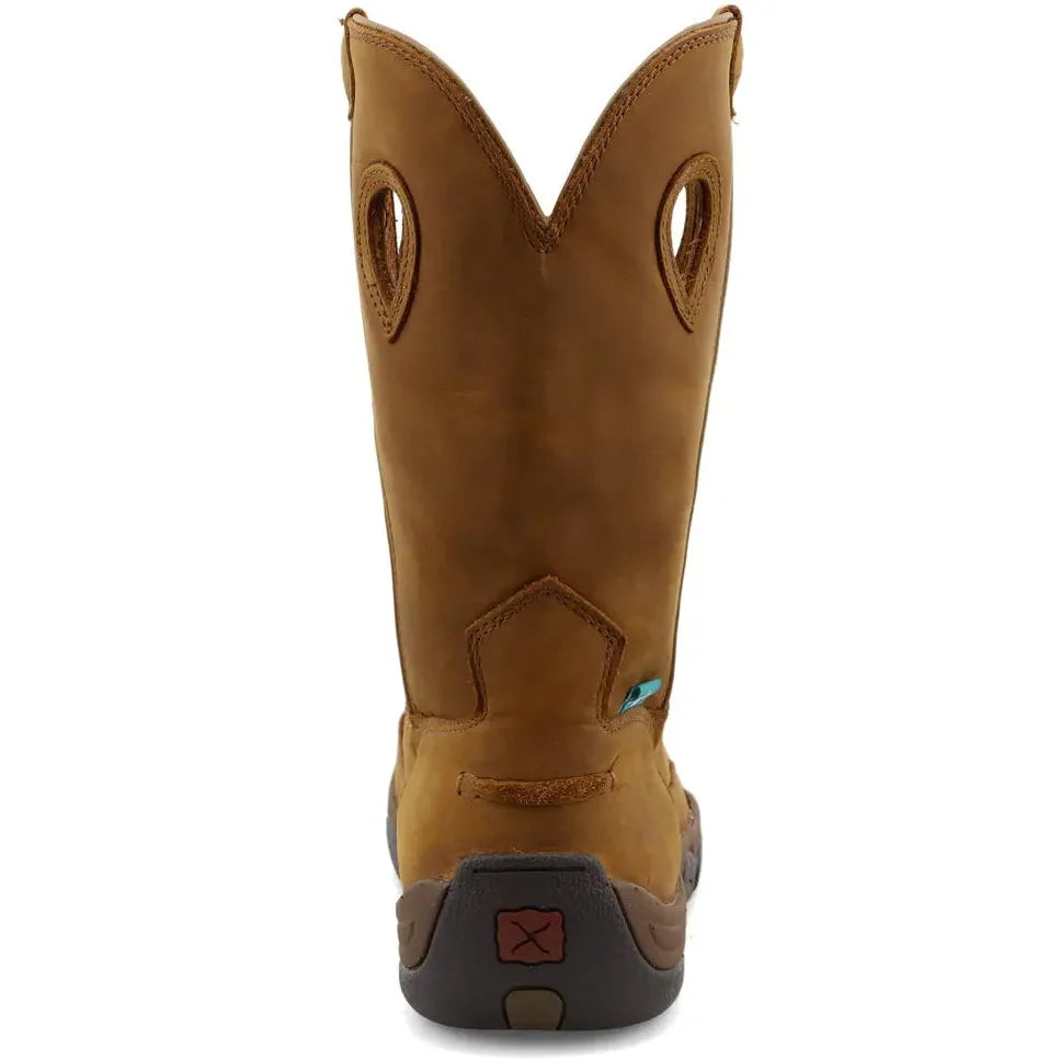 Twisted X Men's 11" Comp Toe Waterproof Pull On Western Work Boot - Saddle - MHKBCW1
