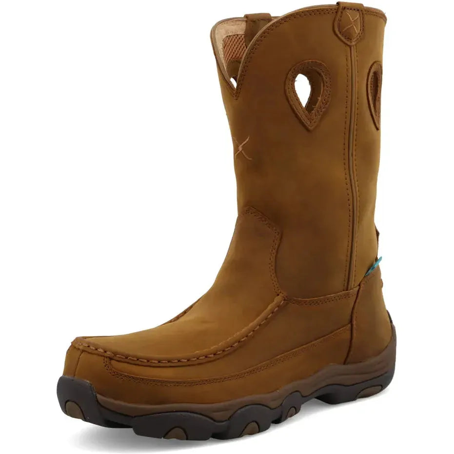 Twisted X Men's 11" Comp Toe Waterproof Pull On Western Work Boot - Saddle - MHKBCW1