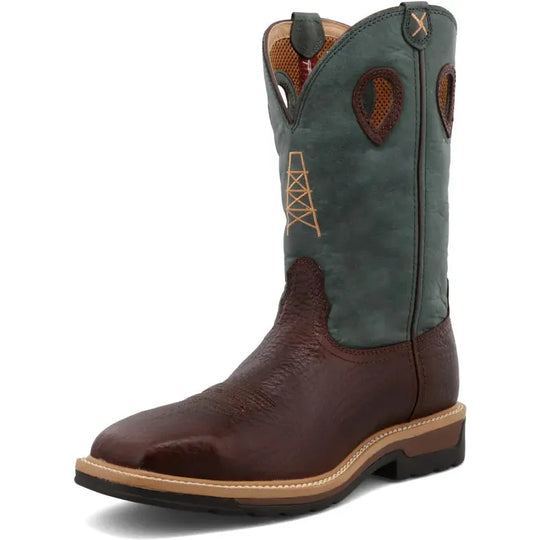Twisted X Men's Lite 12" Steel Toe Western Work Boot - Cognac - MLCS006 - Overlook Boots