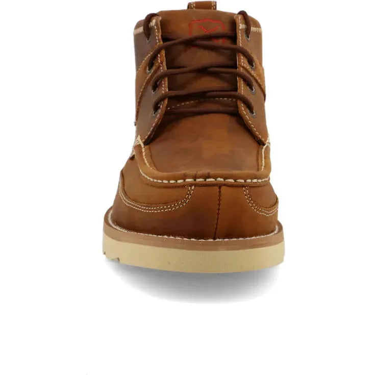 Twisted X Men's 4" Steel Toe Wedge Sole Work Boot- Brown- MCAS001 7 / Medium / Brown - Overlook Boots