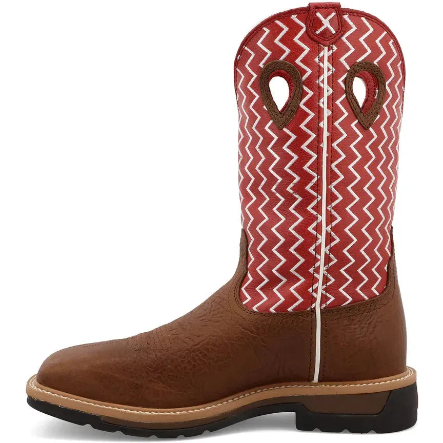 Twisted X Men's Lite 12" Steel Toe Western Work Boot - Cherry - MLCS001