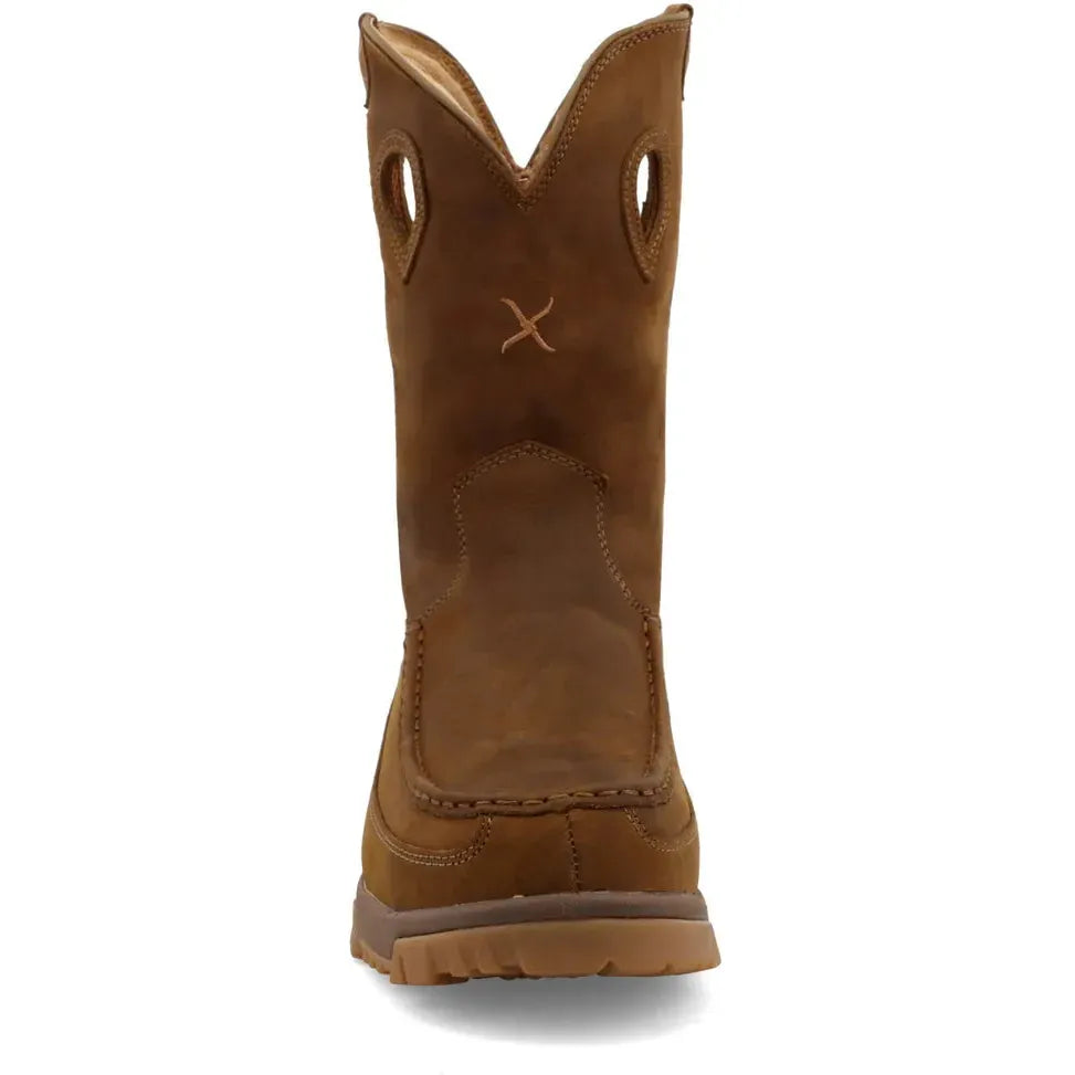 Twisted X Men's CellStretch 11" Comp Toe Metguard Pull On Work Boot - Saddle - MXCNM01 - Overlook Boots