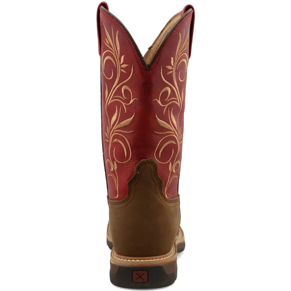 Twisted X Women's 11" Steel Toe Waterproof Western Work Boot - Latigo - WLCS003 - Overlook Boots