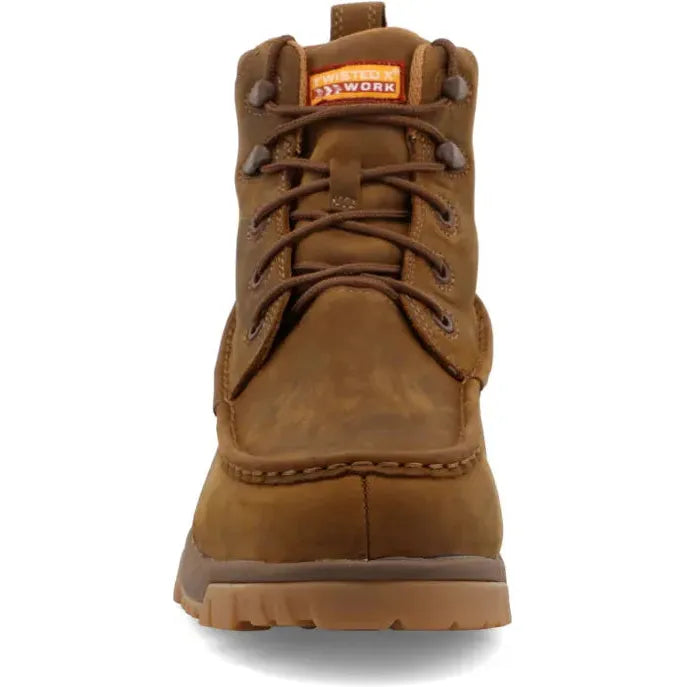 Twisted X Men's CellStretch 6" Comp Toe Waterproof Laces Work Boot - Saddle - MXCNW01