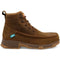 Twisted X Men's CellStretch 6" Comp Toe Waterproof Laces Work Boot - Saddle - MXCNW01 7 / Medium / Brown - Overlook Boots