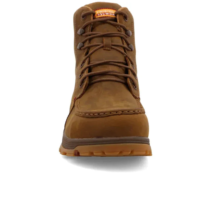 Twisted X Men's Oblique 6" Comp Toe Waterproof Western Work Boot - Saddle - MFSWNW1