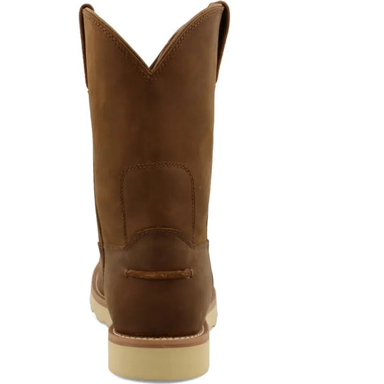 Twisted X Men's Iconic 10" Pull On Wedge Sole Wellington Work Boot - Brown - MCB0001 - Overlook Boots