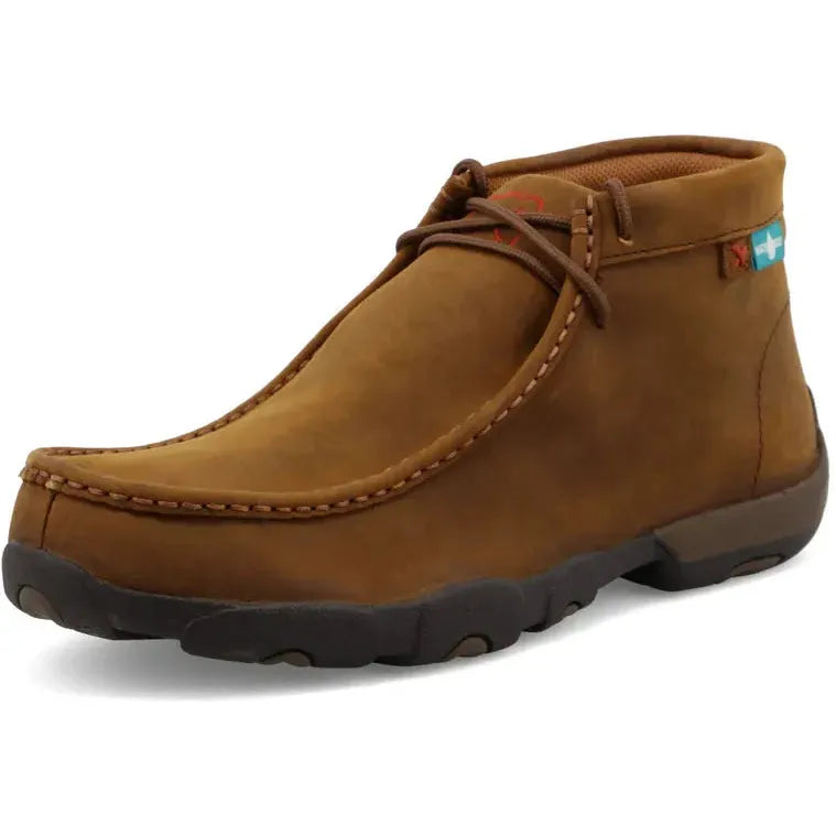 Twisted X Men's Chukka Driving Moc Toe Waterproof Work Shoe - Saddle - MDMW001 - Overlook Boots