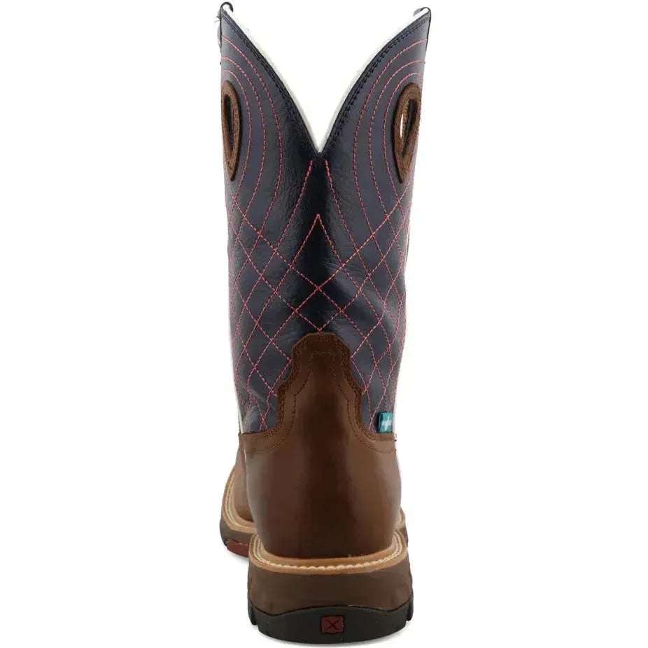 Twisted X Men's CellStretch 12" Alloy Toe Western Work Boot - Mocha - MXBAW01