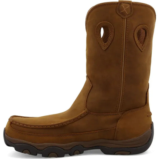 Twisted X Men's 11" Comp Toe Waterproof Pull On Western Work Boot - Saddle - MHKBCW1 - Overlook Boots