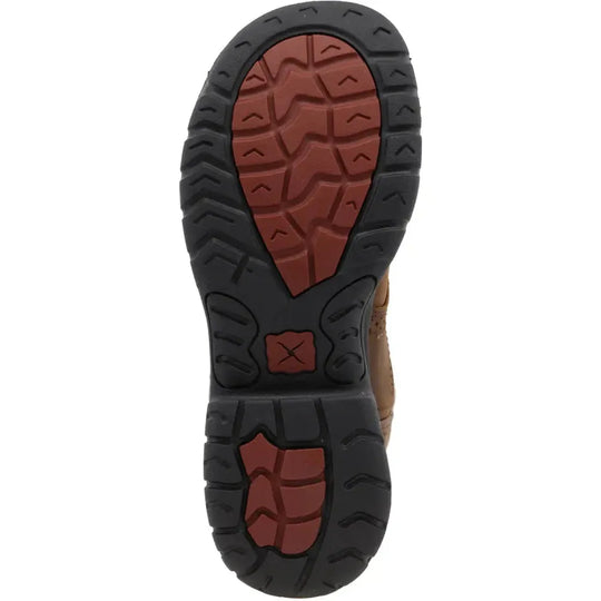 Twisted X Women's All Round 9" Round Toe Pull On Work Boot - Saddle - WAB0001 - Overlook Boots