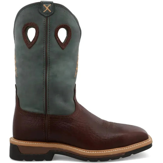 Twisted X Men's Lite 12" Steel Toe Western Work Boot - Cognac - MLCS006 7 / Medium / Brown - Overlook Boots
