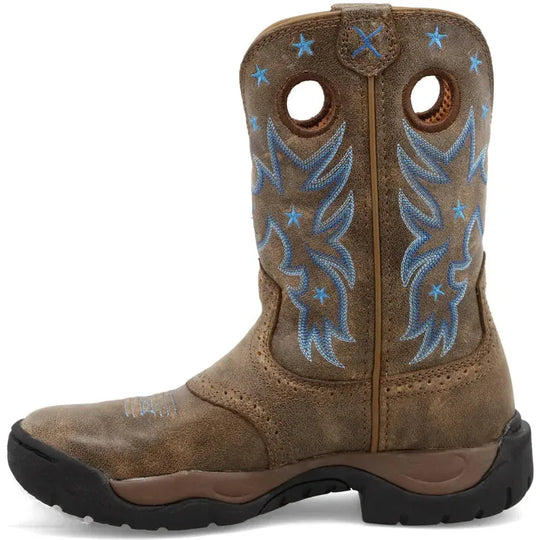Twisted X Women's All Round 9" Round Toe Pull On Work Boot - Bomber - WAB0004 - Overlook Boots