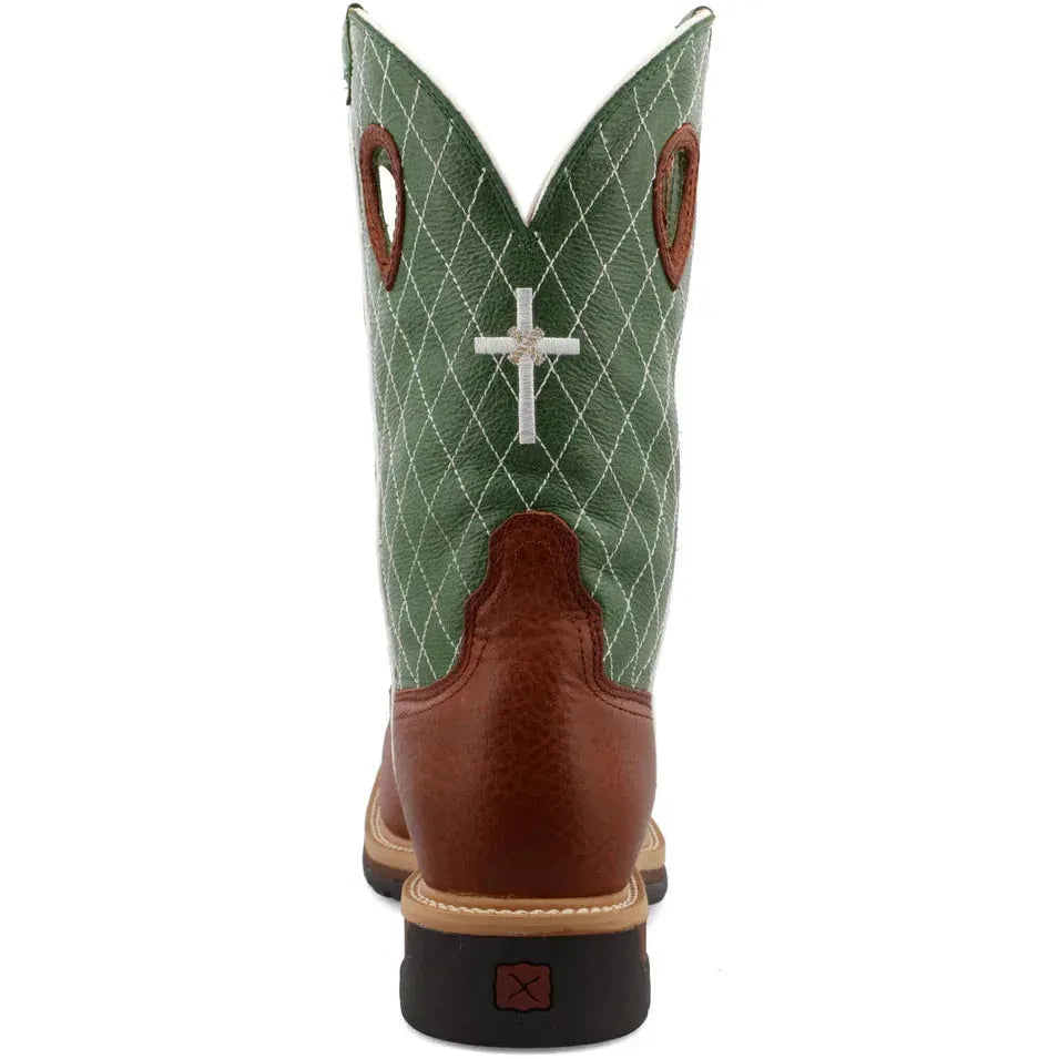 Twisted X Men's Lite 12" Steel Toe Western Work Boot - Lime - MLCS002
