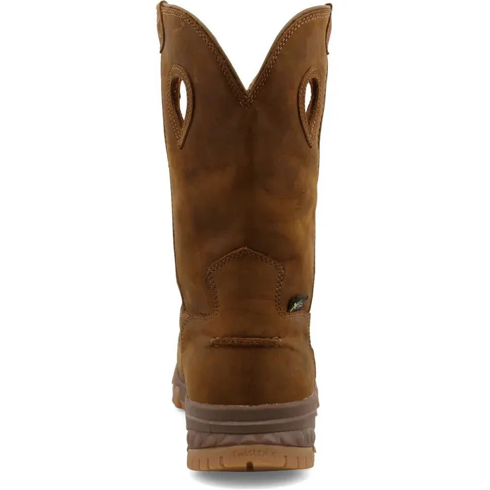 Twisted X Men's CellStretch 11" Comp Toe Metguard Pull On Work Boot - Saddle - MXCNM01 - Overlook Boots