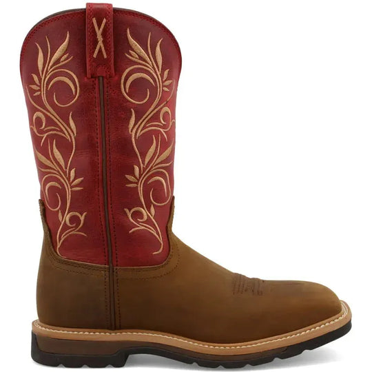 Twisted X Women's 11" Steel Toe Waterproof Western Work Boot - Latigo - WLCS003 5.5 / Narrow / Brown - Overlook Boots