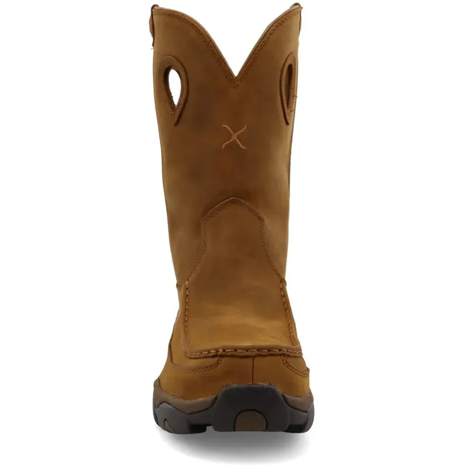 Twisted X Men's 11" Comp Toe Waterproof Pull On Western Work Boot - Saddle - MHKBCW1