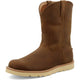 Twisted X Men's Iconic 10" Pull On Wedge Sole Wellington Work Boot - Brown - MCB0001 - Overlook Boots