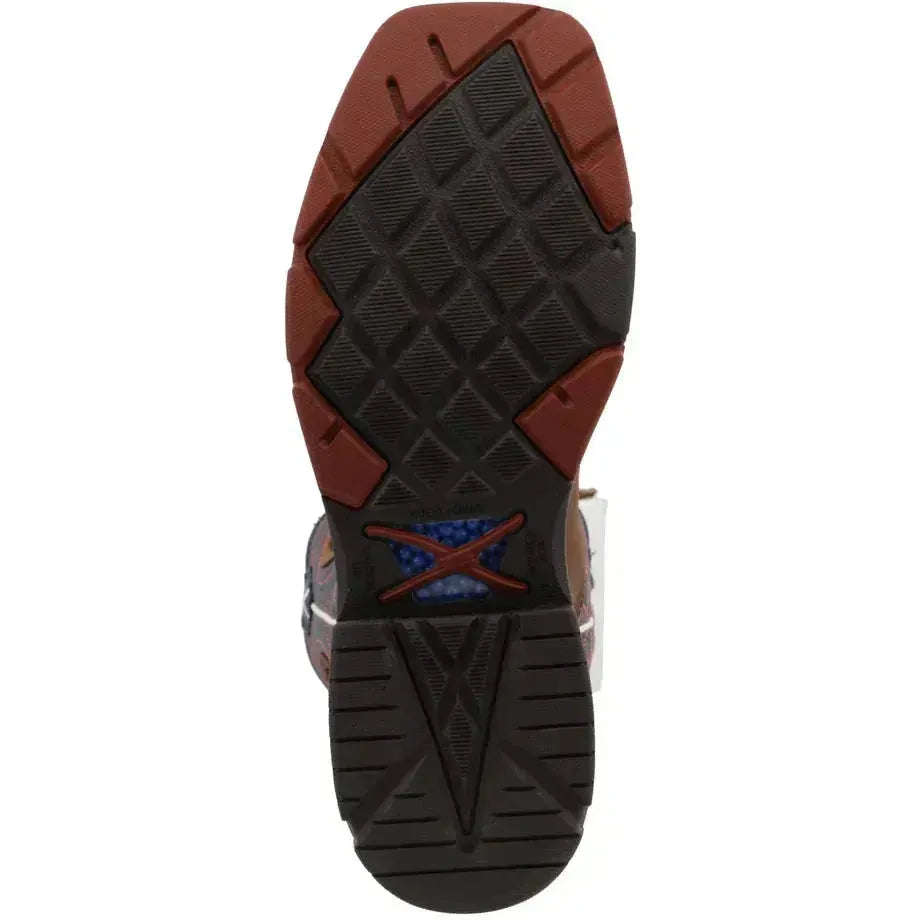 Twisted X Men's CellStretch 12" Alloy Toe Western Work Boot - Mocha - MXBAW01