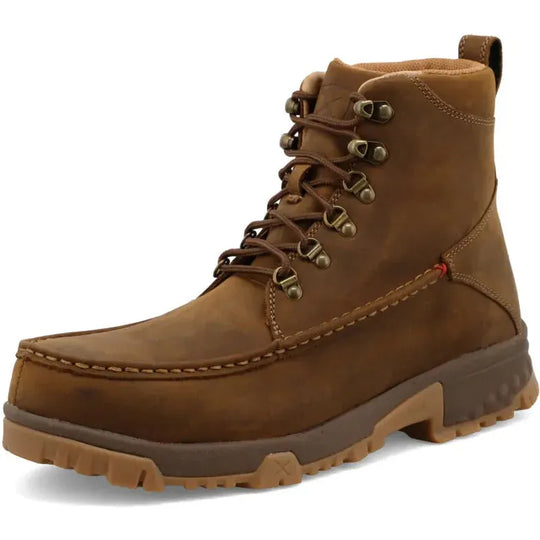 Twisted X Men's CellStretch 6" Comp Toe Lace Up Work Boot - Saddle - MXCC001 - Overlook Boots