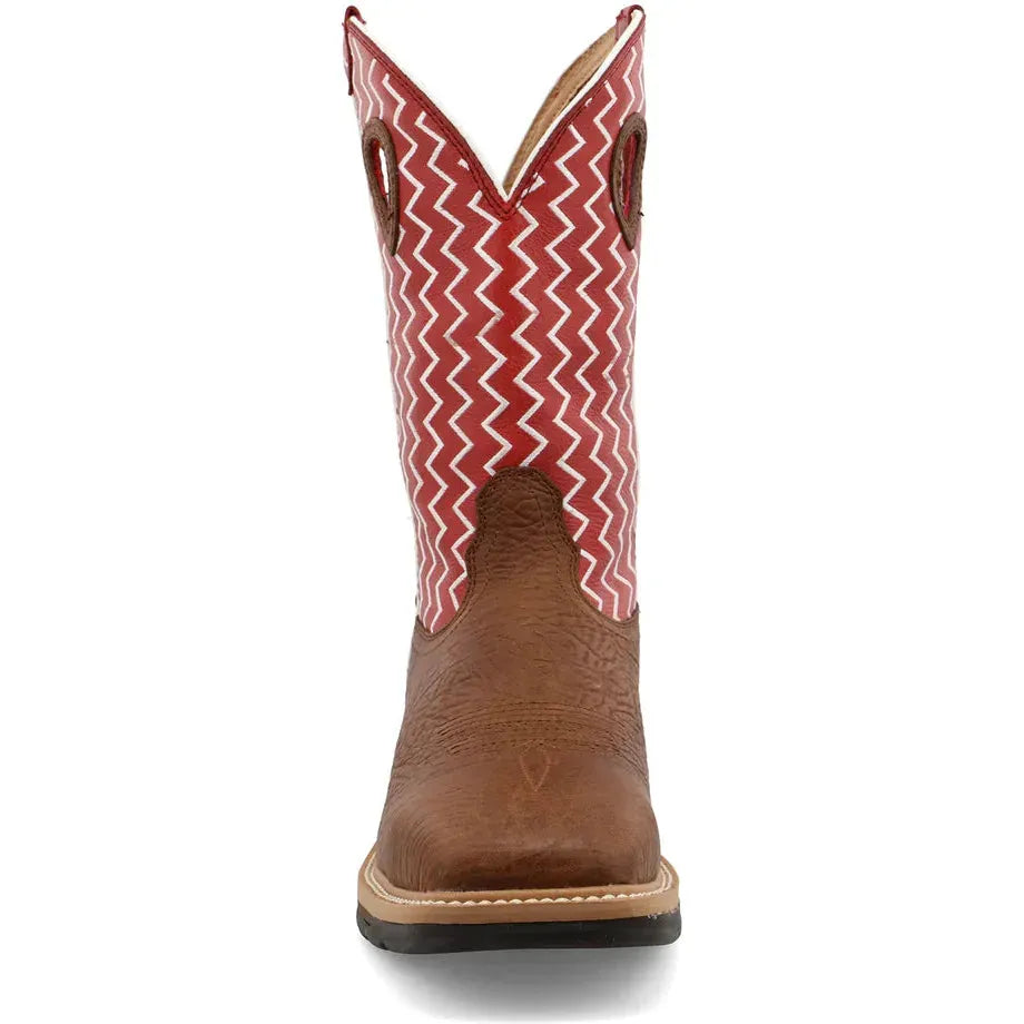 Twisted X Men's Lite 12" Steel Toe Western Work Boot - Cherry - MLCS001