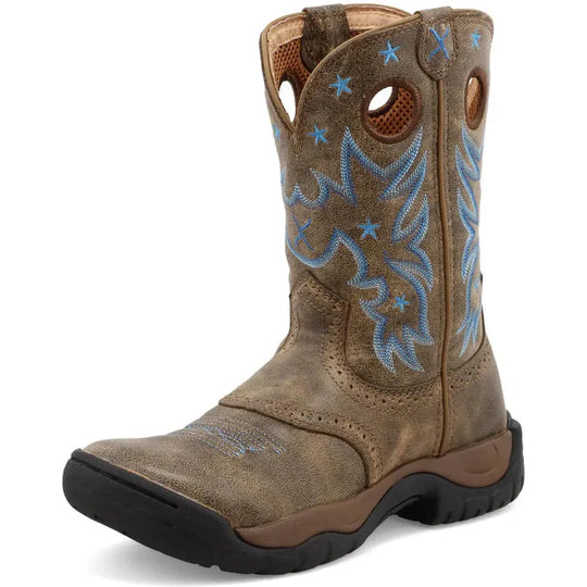 Twisted X Women's All Round 9" Round Toe Pull On Work Boot - Bomber - WAB0004 - Overlook Boots