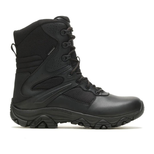 Merrell Tactical Men's Moab 3 Response 8" Side Zip Tactical Waterproof Wide Work Boot - Black - J003913W - Overlook Boots