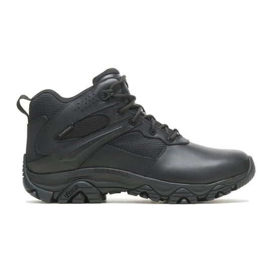 Merrell Tactical Men's Moab 3 Response Mid Tactical Waterproof Work Boot - Black - J003917 - Overlook Boots