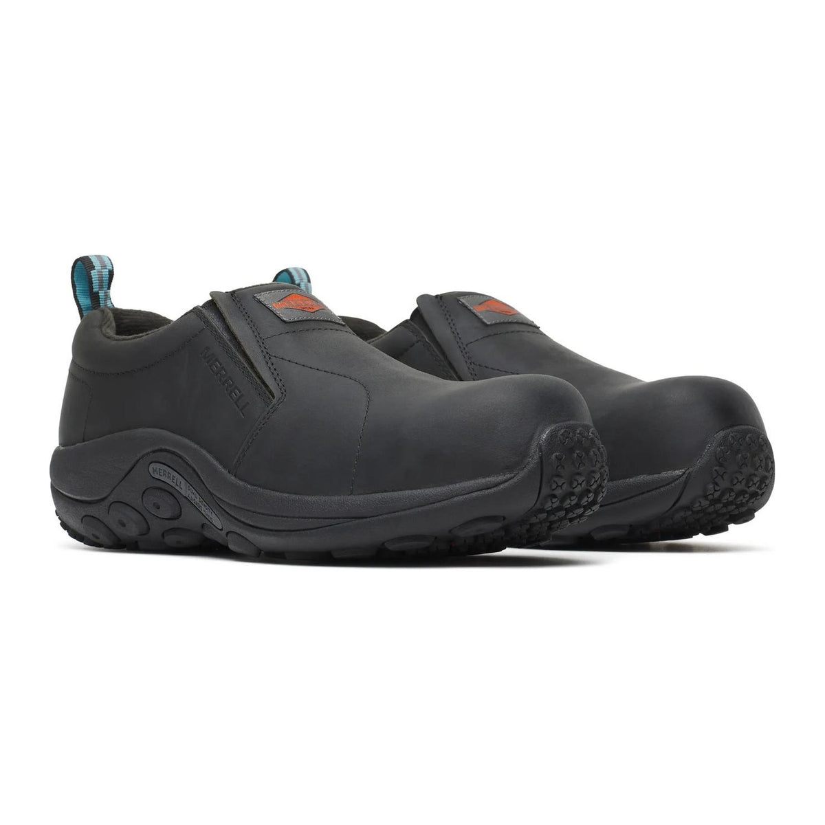 Merrell Work Women's Jungle Moc Leather Composite Toe Waterproof Slip Resistant Work Shoe - Black - J099302 5 / Medium / Black - Overlook Boots