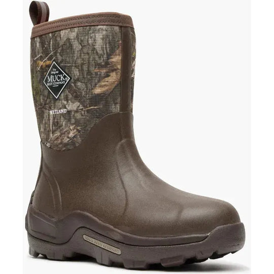 Muck Men's Wetland 12" Waterproof Mid Hunt Work Boot - Mossy Oak - MWTMM91 7 / Medium / Mossy Oak Country Dna - Overlook Boots