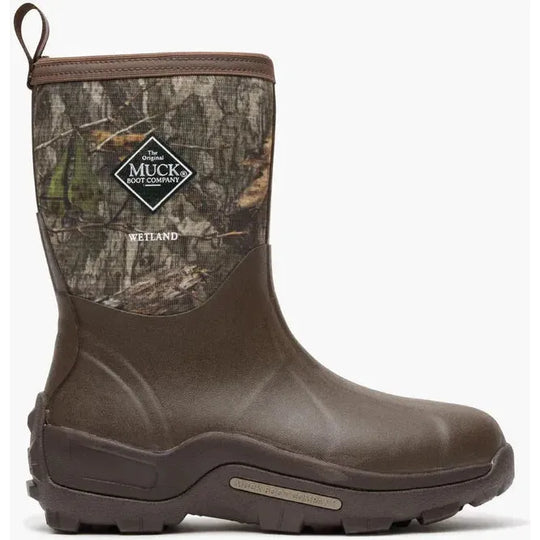 Muck Men's Wetland 12" Waterproof Mid Hunt Work Boot - Mossy Oak - MWTMM91 - Overlook Boots