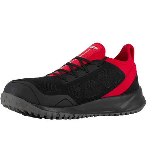 Reebok Men's Trail Running Oxford Steel Toe Terrain Work Shoe- Red- RB4093 - Overlook Boots