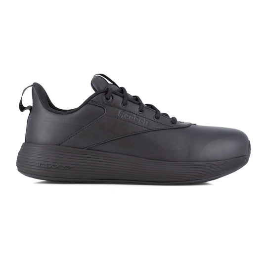 Reebok Men's DMXair Comfort+ Composite Toe Conductive Athletic Work Shoe - Black - RB3624 - Side Profile - Overlook Boots