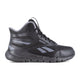 Reebok Men's Flex Trainer Composite Toe Mid Cut Athletic Work Shoe - Black and Gray - RB5125 - Side Profile - Overlook Boots