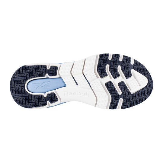 Reebok Women's Flex Trainer Composite Toe Static Dissipative Athletic Work Shoe - Navy and Sky Blue - RB513 - Outsole - Overlook Boots