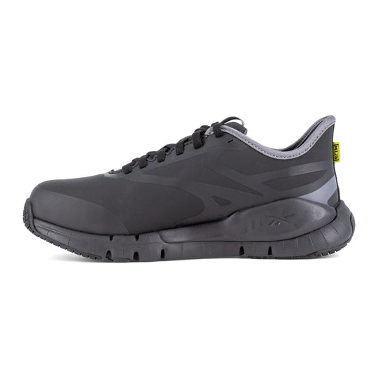 Reebok Women's Flex Trainer Composite Toe Internal Met Guard Athletic Work Shoe - Black - RB524 - Inside Profile - Overlook Boots
