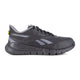 Reebok Women's Flex Trainer Composite Toe Internal Met Guard Athletic Work Shoe - Black - RB524 - Side Profile - Overlook Boots