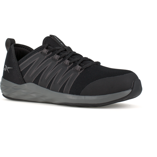 Reebok Men's Astroride Steel Toe Athletic Work Shoe- Black/Grey- RB2211 4.0 / Medium / Black - Overlook Boots