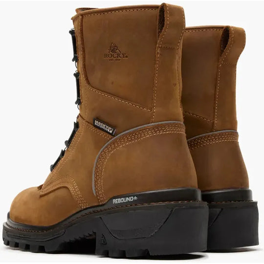Rocky Men's Rams Horn 9" Comp Toe Waterproof BOA Logger Work Boot - Brown - RKK0509 - Overlook Boots